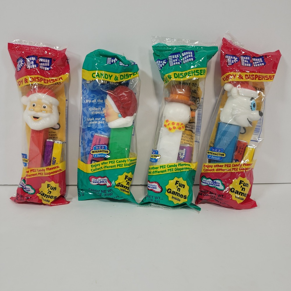 Pez Vintage Christmas Holiday Lot Santa Mrs Claus Snowman Polar Bear Sealed New